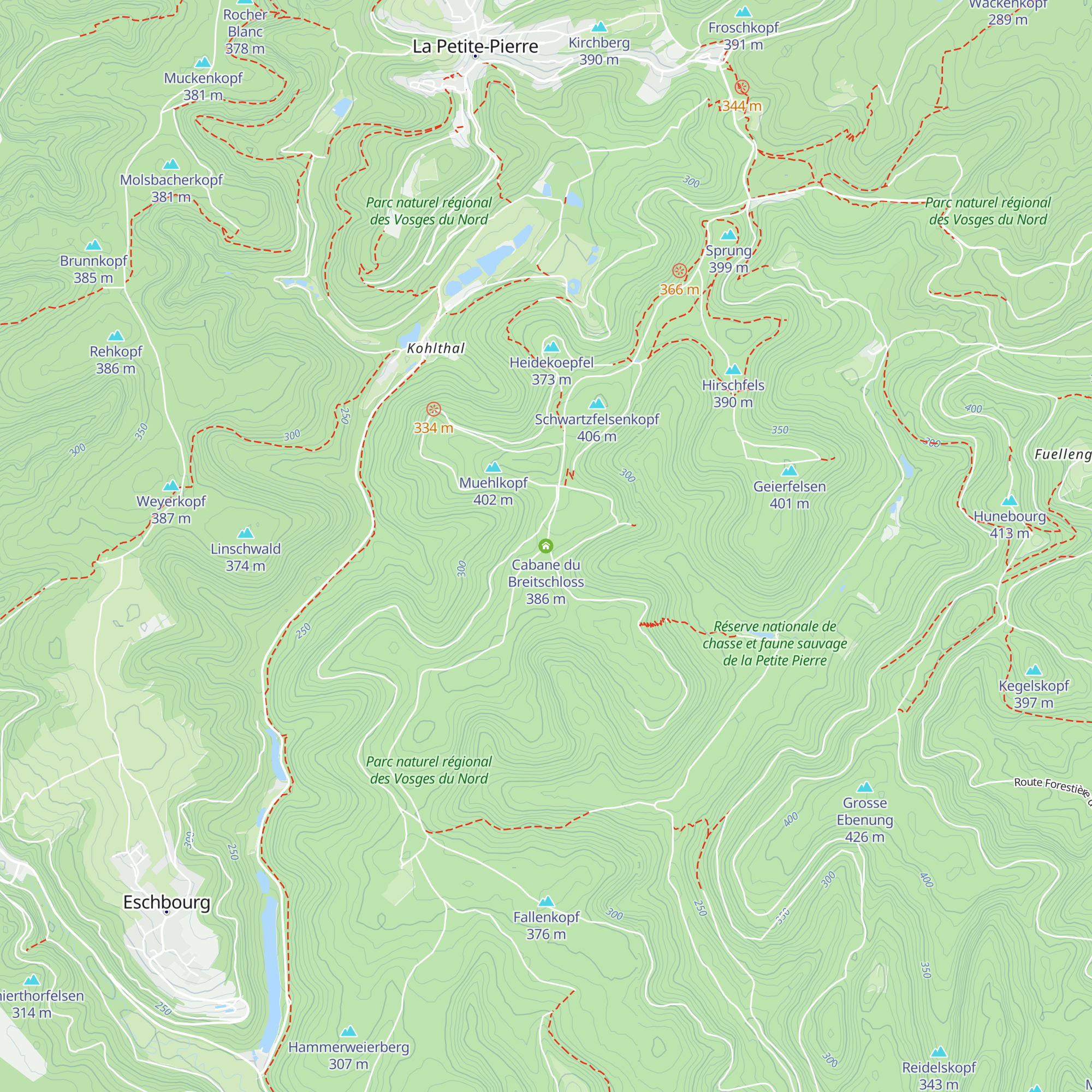 Cabane du Breitschloss map