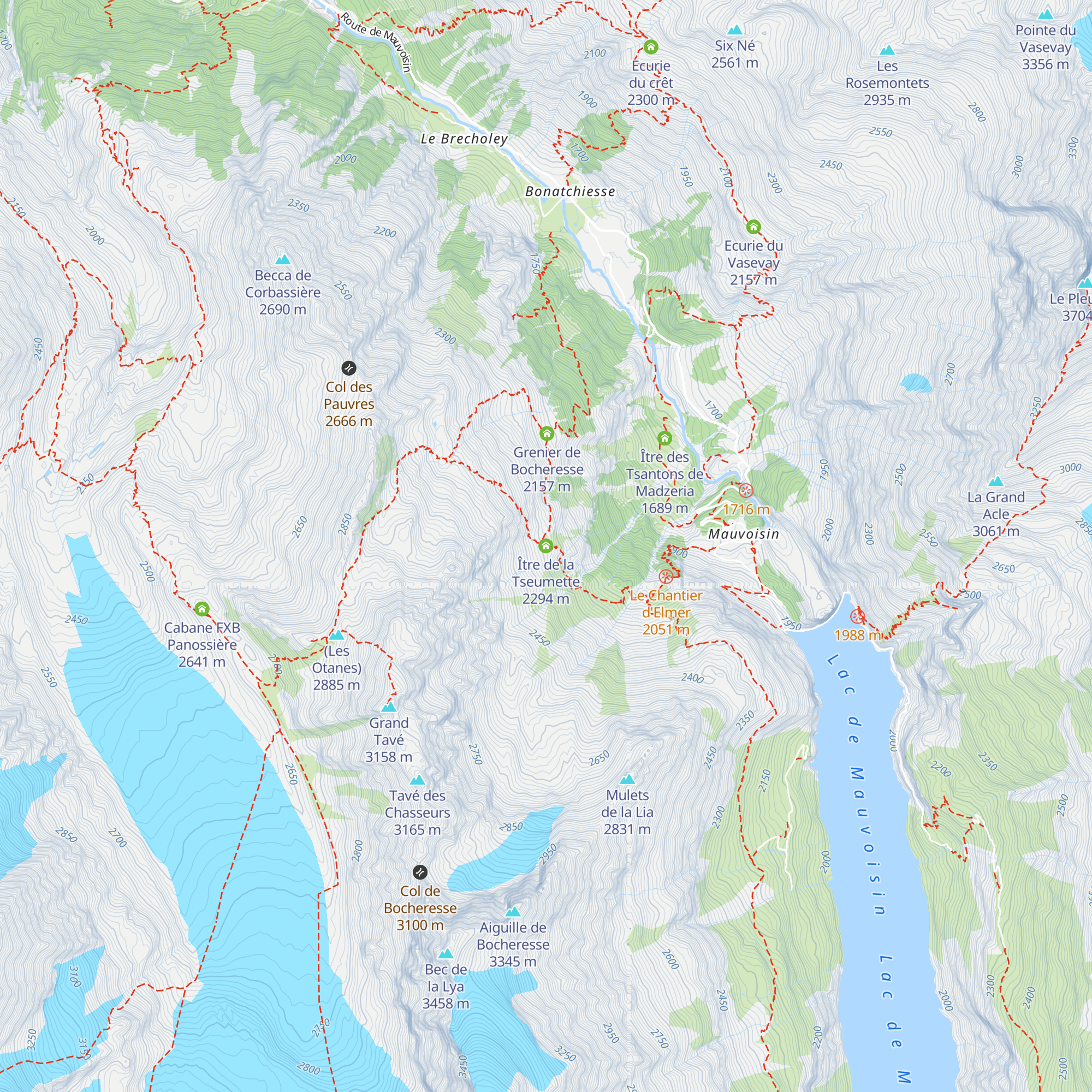 Ître de la Tseumette map
