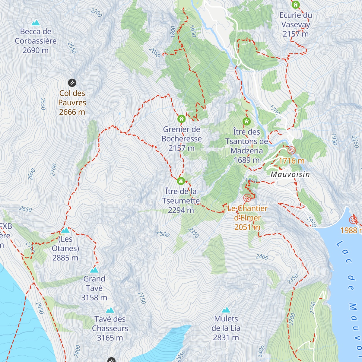 Ître de la Tseumette map