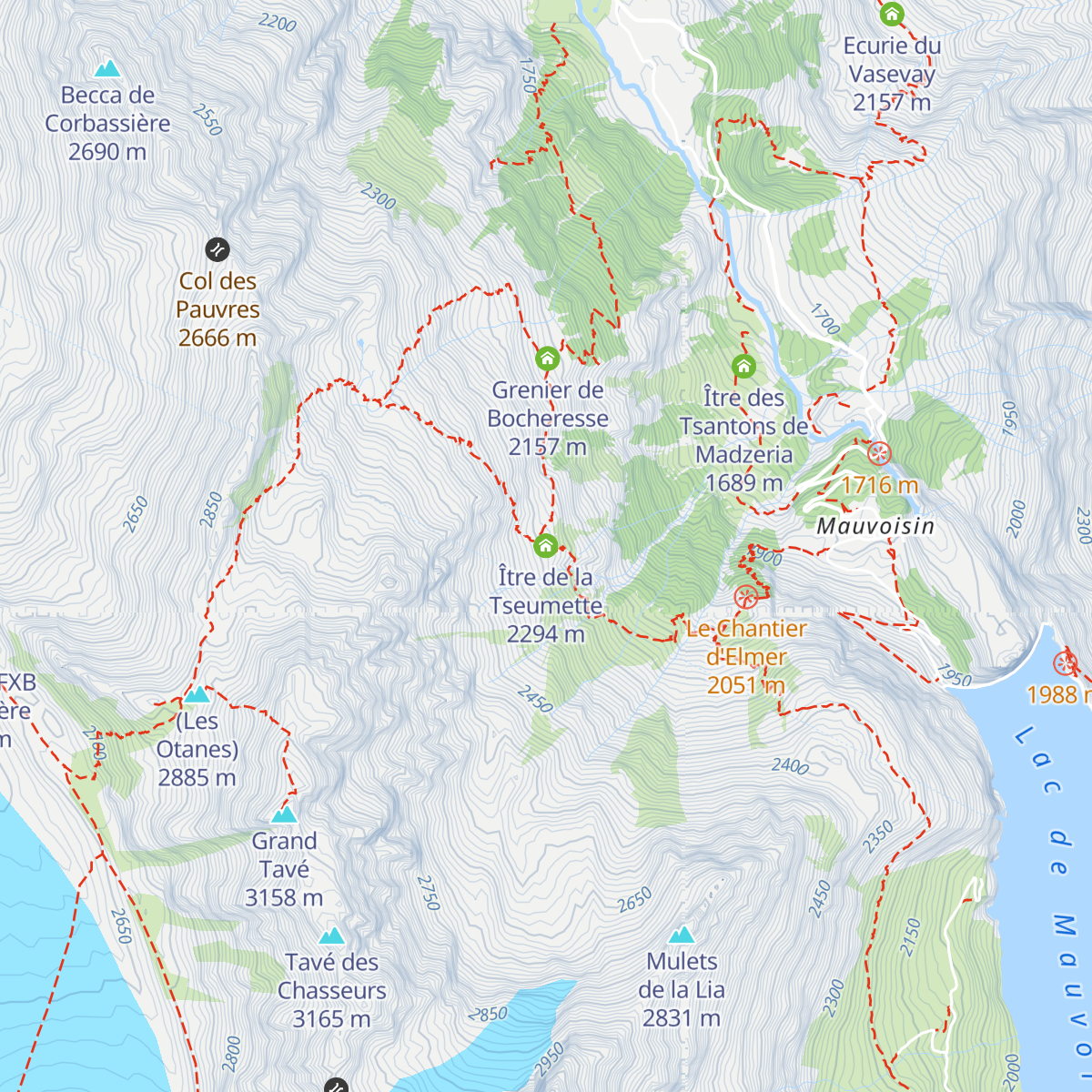 Ître de la Tseumette map