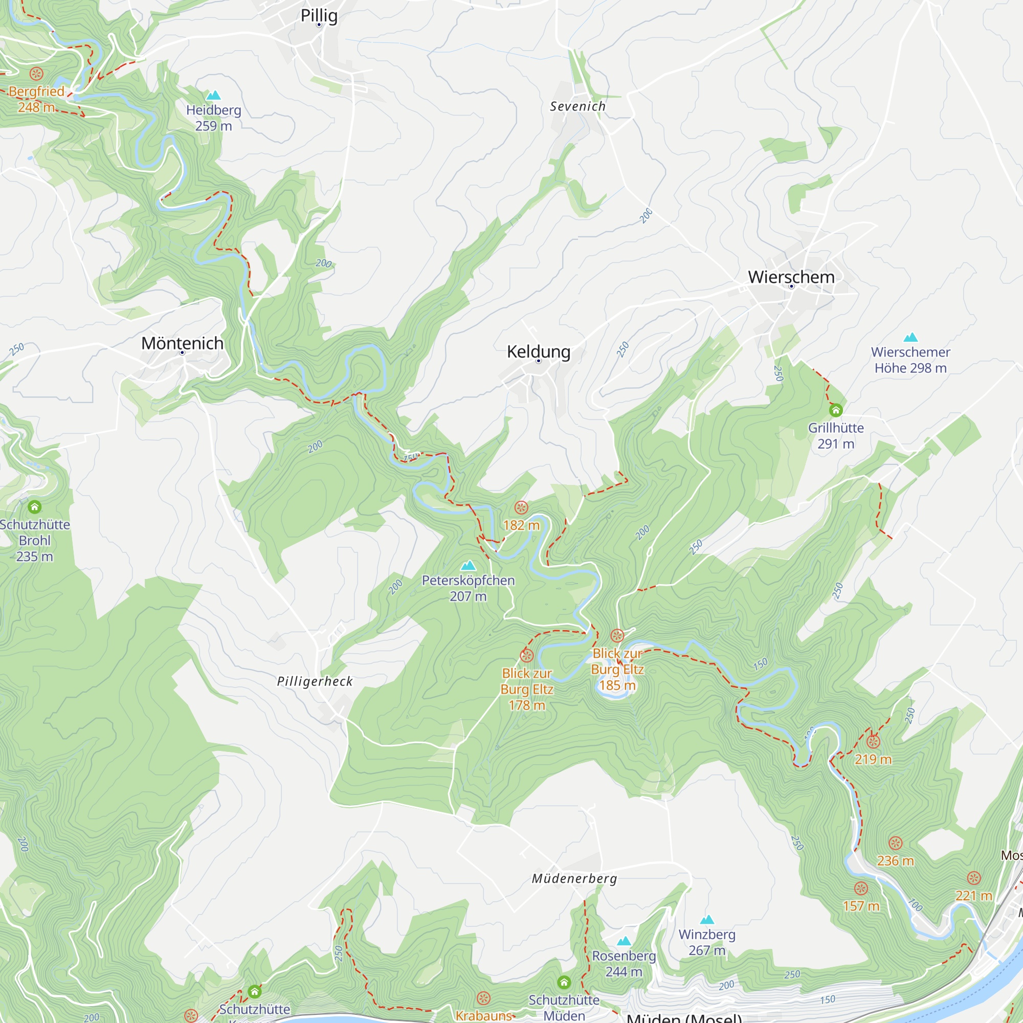 Schutzhütte Keldung map
