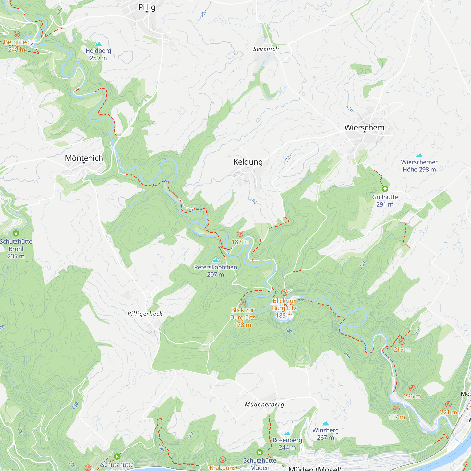 Schutzhütte Keldung map