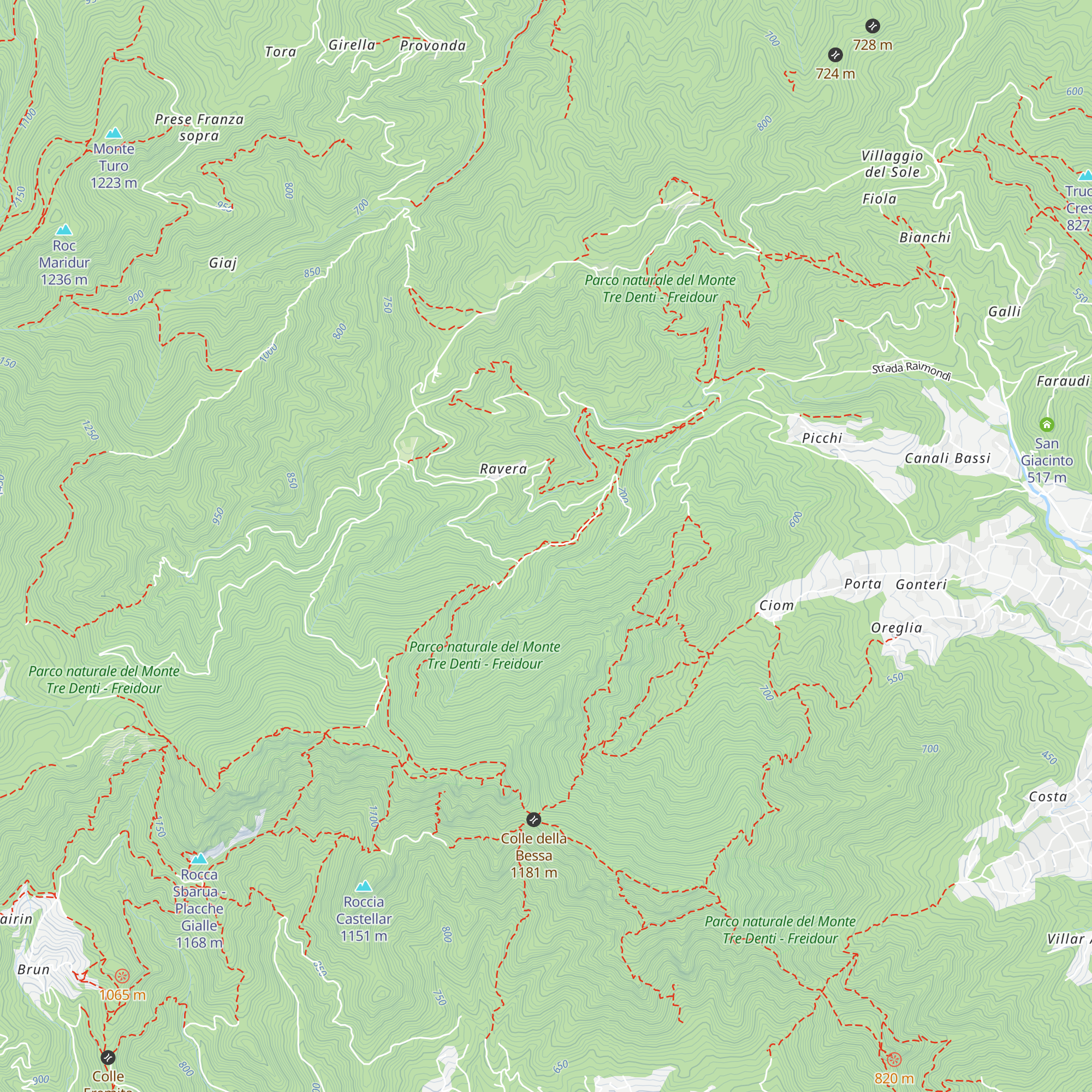 Rifugio Alpe del Capitano map