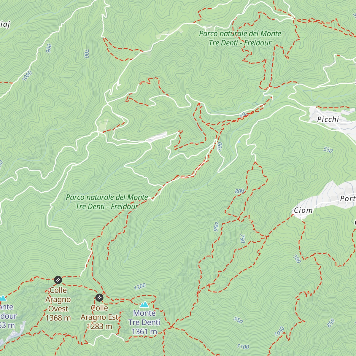 Rifugio Alpe del Capitano map