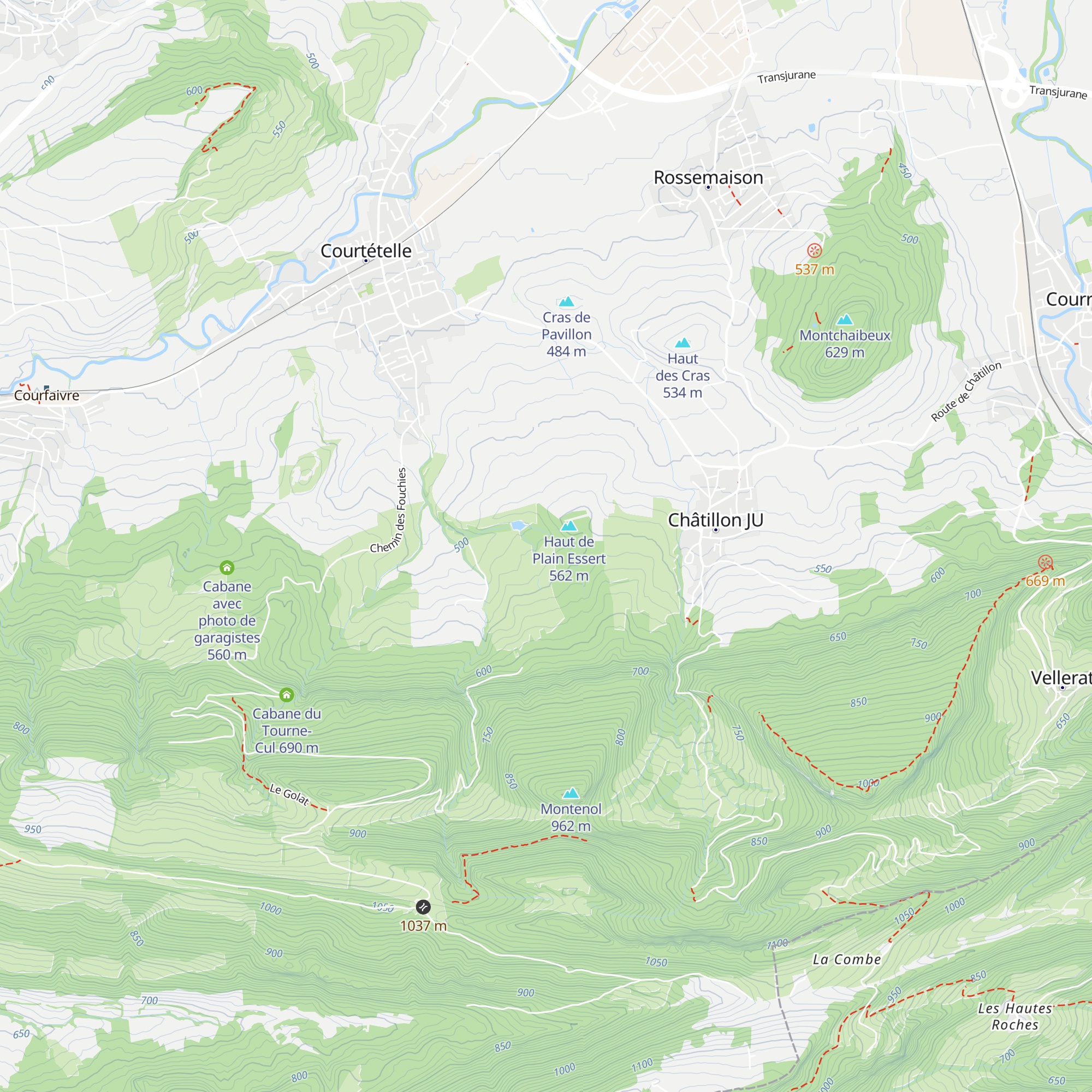 Cabane des Sacy map
