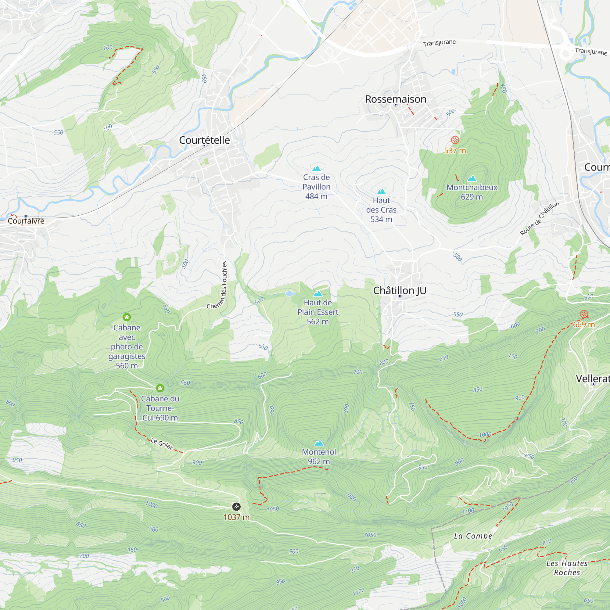 Cabane des Sacy map