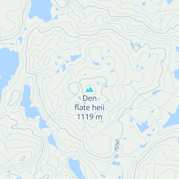 Map of Den flate heii