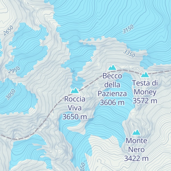 Map of Gemello Occidentale della Roccia Viva