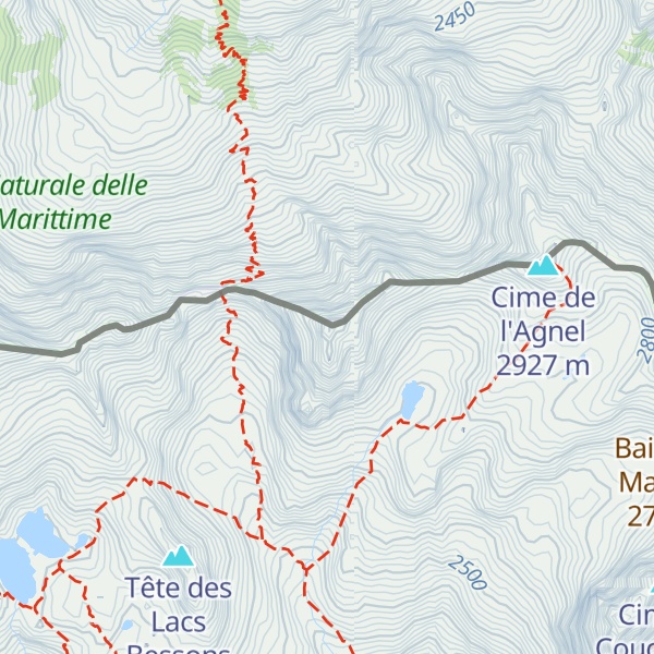 Map of Caïre de l'Agnel