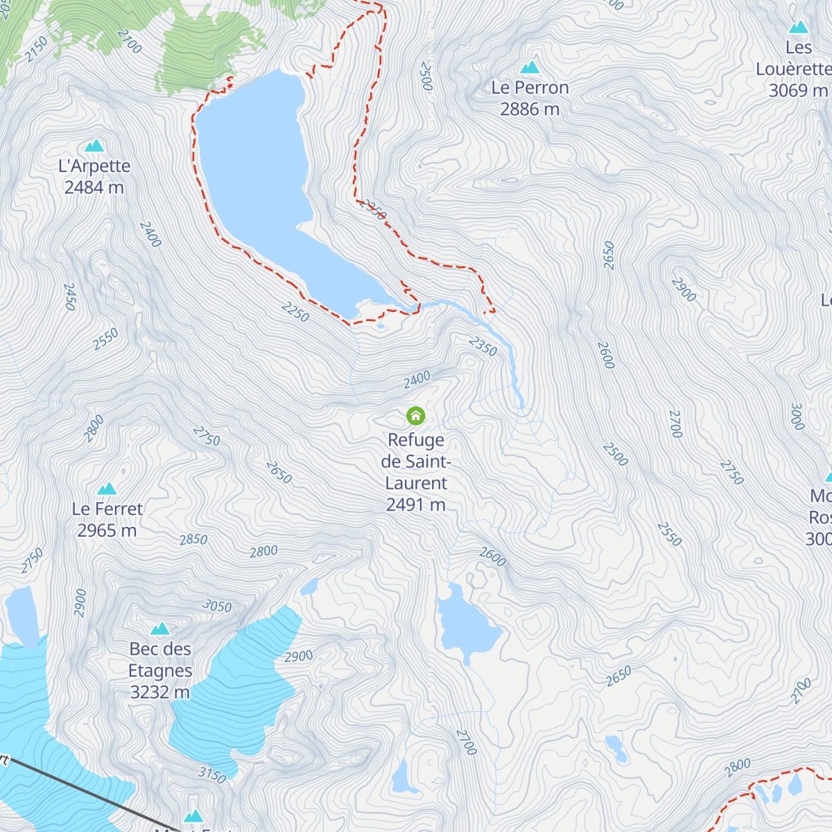 Refuge de Saint-Laurent map