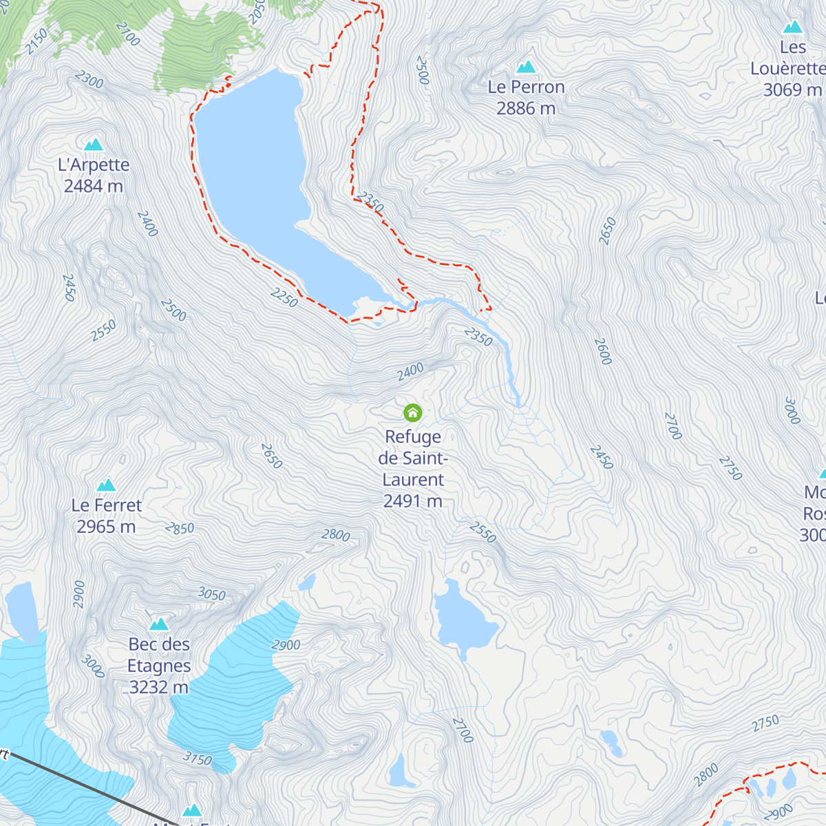 Refuge de Saint-Laurent map