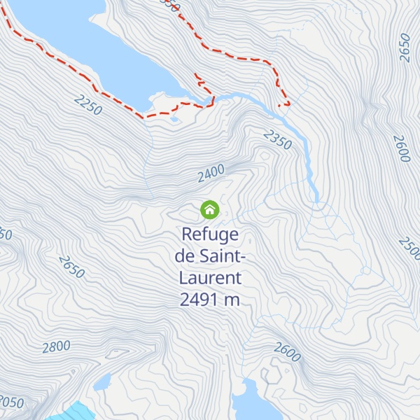 Map of Refuge de Saint-Laurent