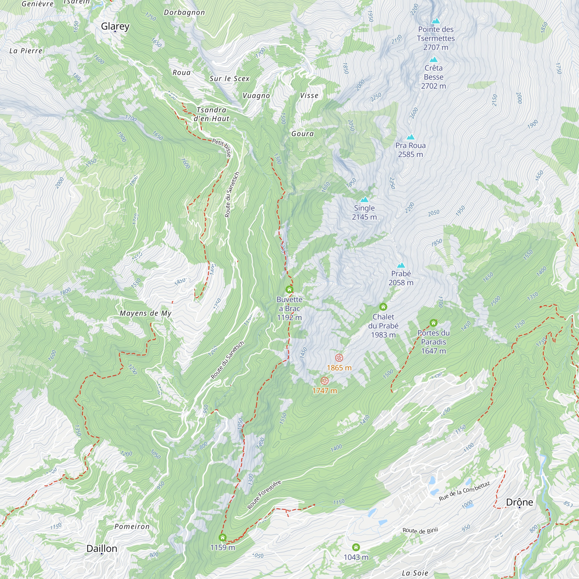 Buvette a Brac map