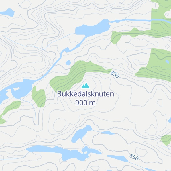 Map of Bukkedalsknuten