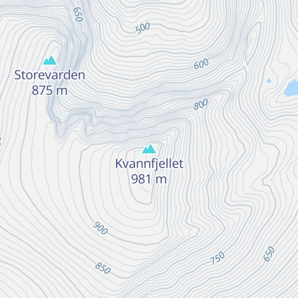 Map of Kvannfjellet