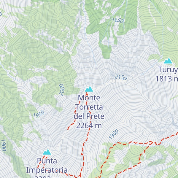Map of Monte Torretta del Prete