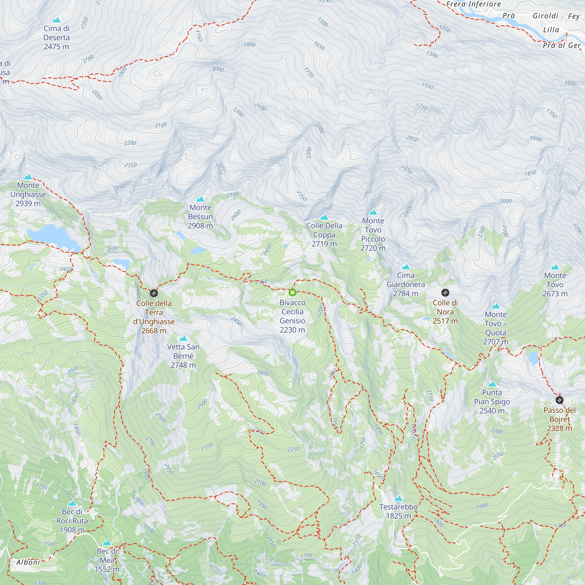 Bivacco Cecilia Genisio map