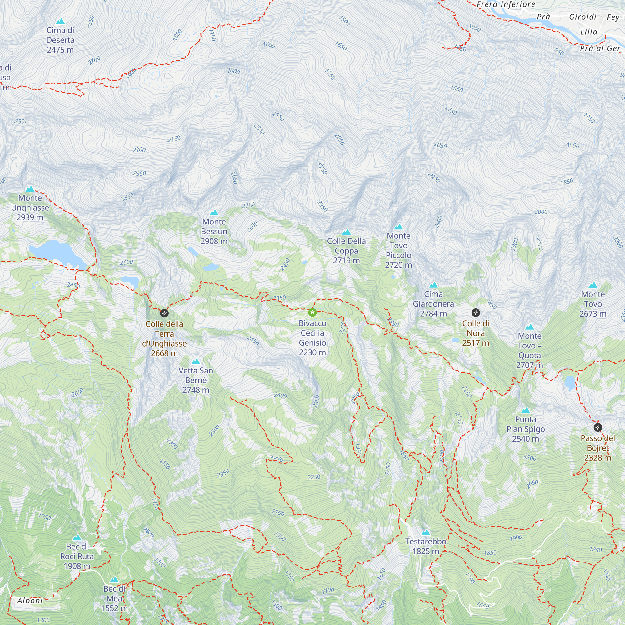 Bivacco Cecilia Genisio map