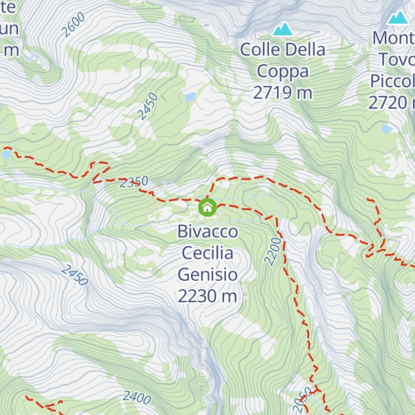 Map of Bivacco Cecilia Genisio