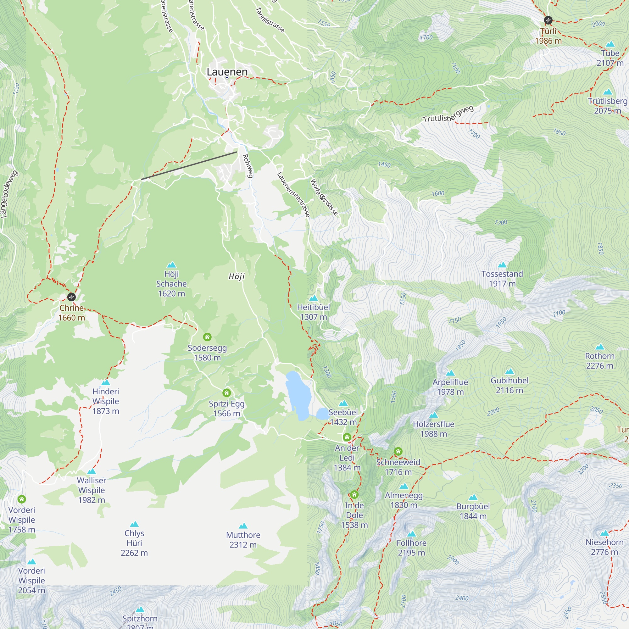 Bochtehus-Beizli map