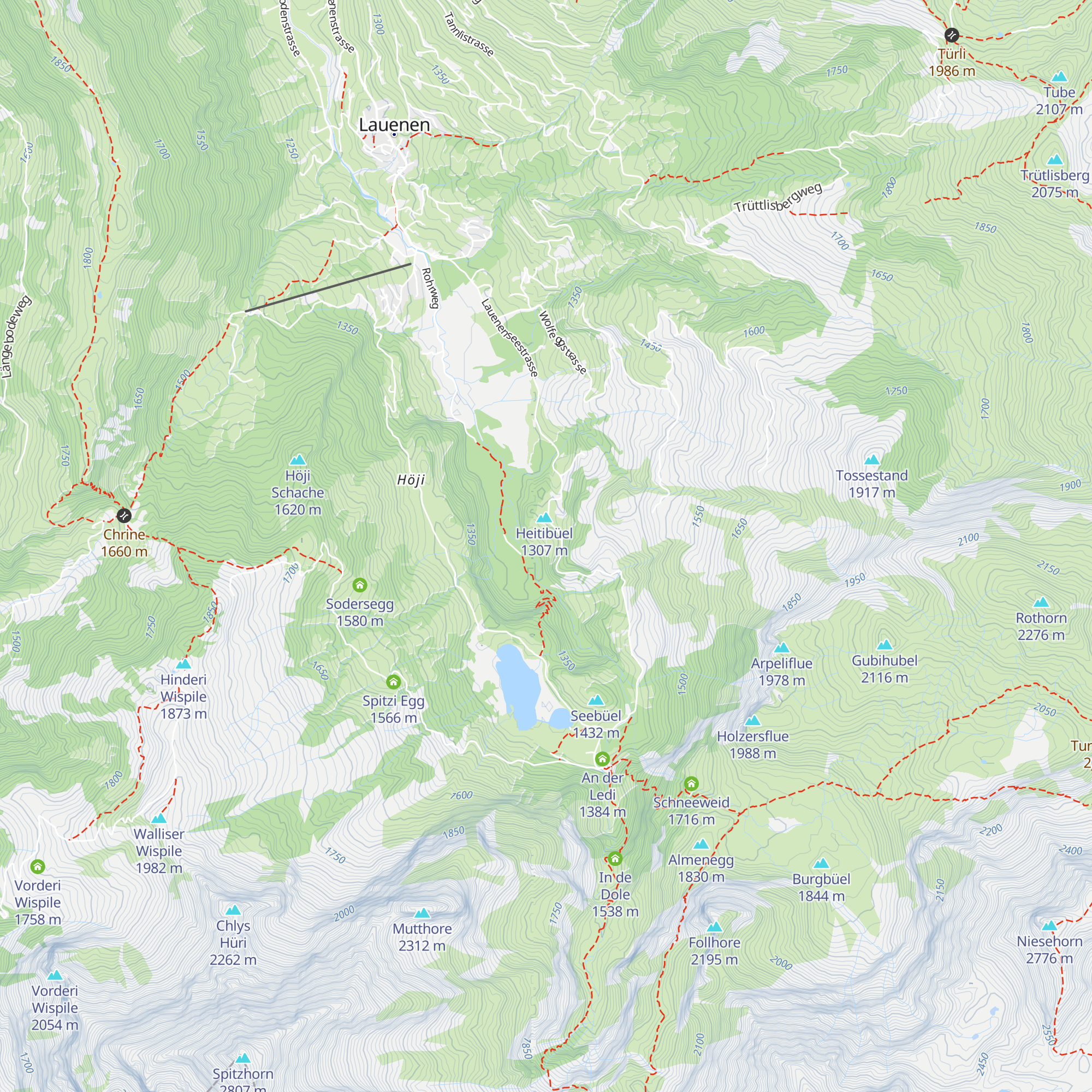 Bochtehus-Beizli map