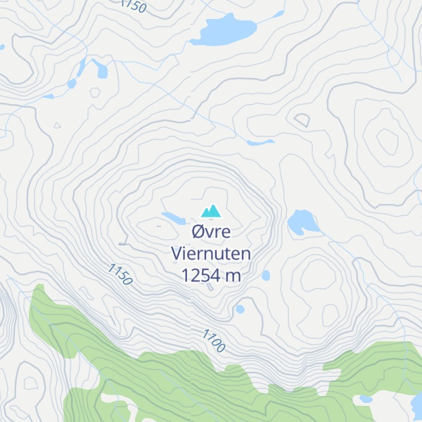 Map of Øvre Viernuten