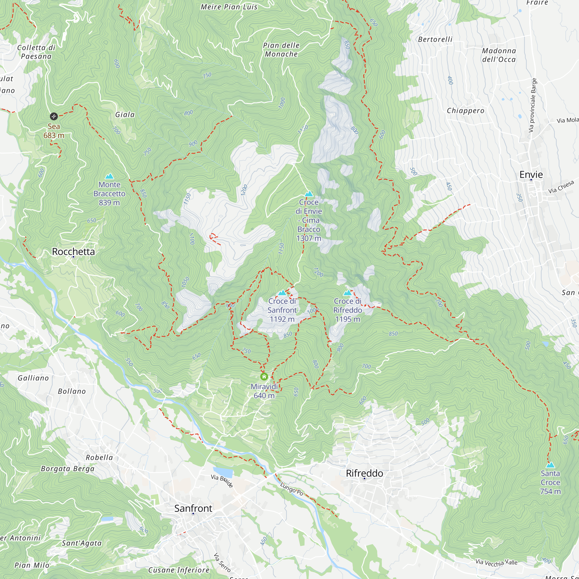 Rifugio Mulatero map