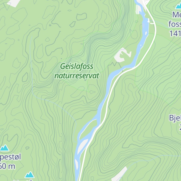 Map of Kjeredalen