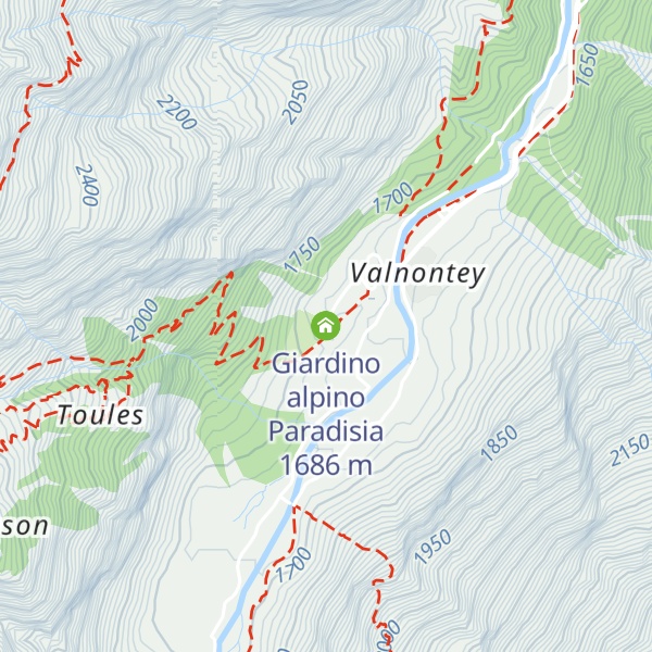 Map of Giardino alpino Paradisia