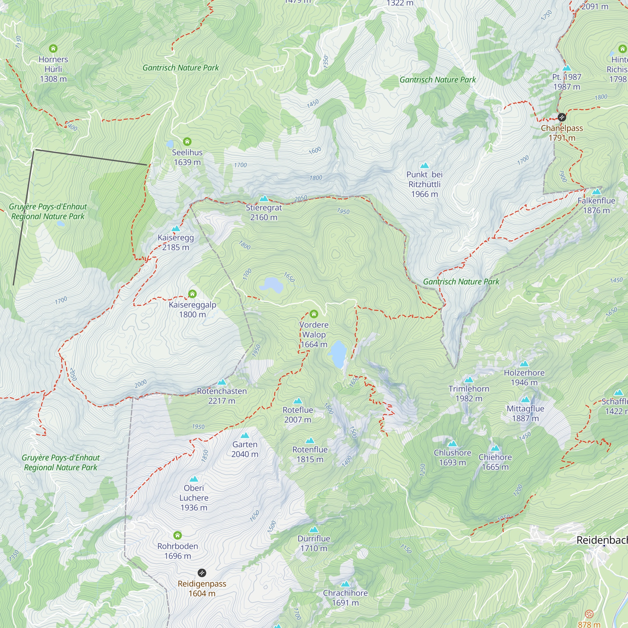 Vordere Walop map