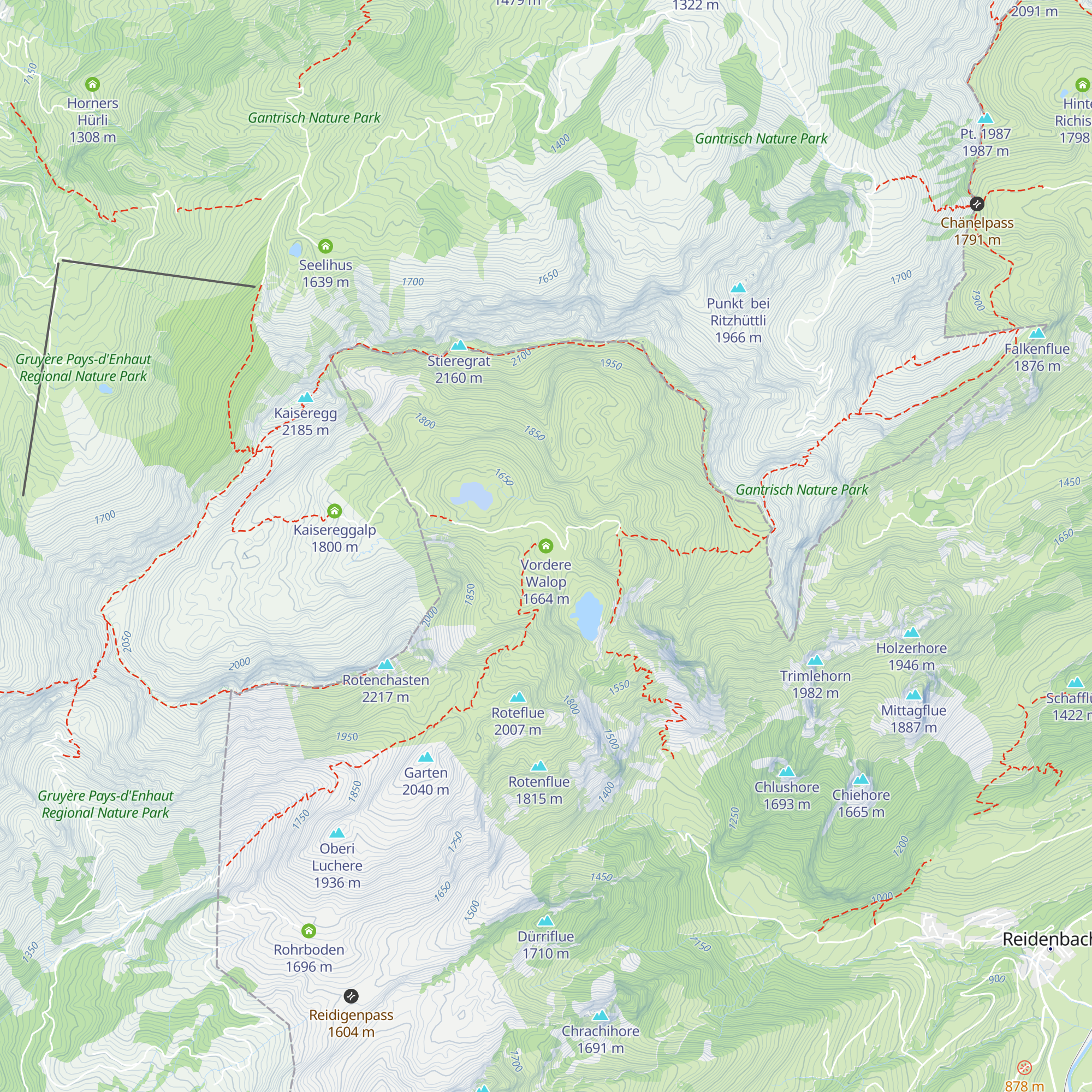 Vordere Walop map