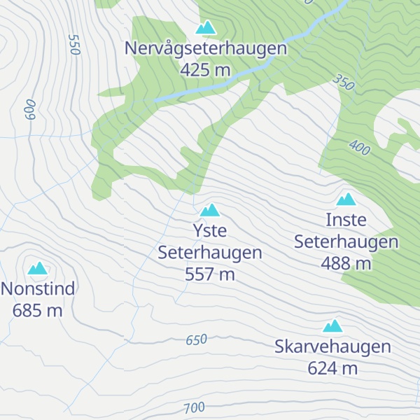 Map of Yste Seterhaugen
