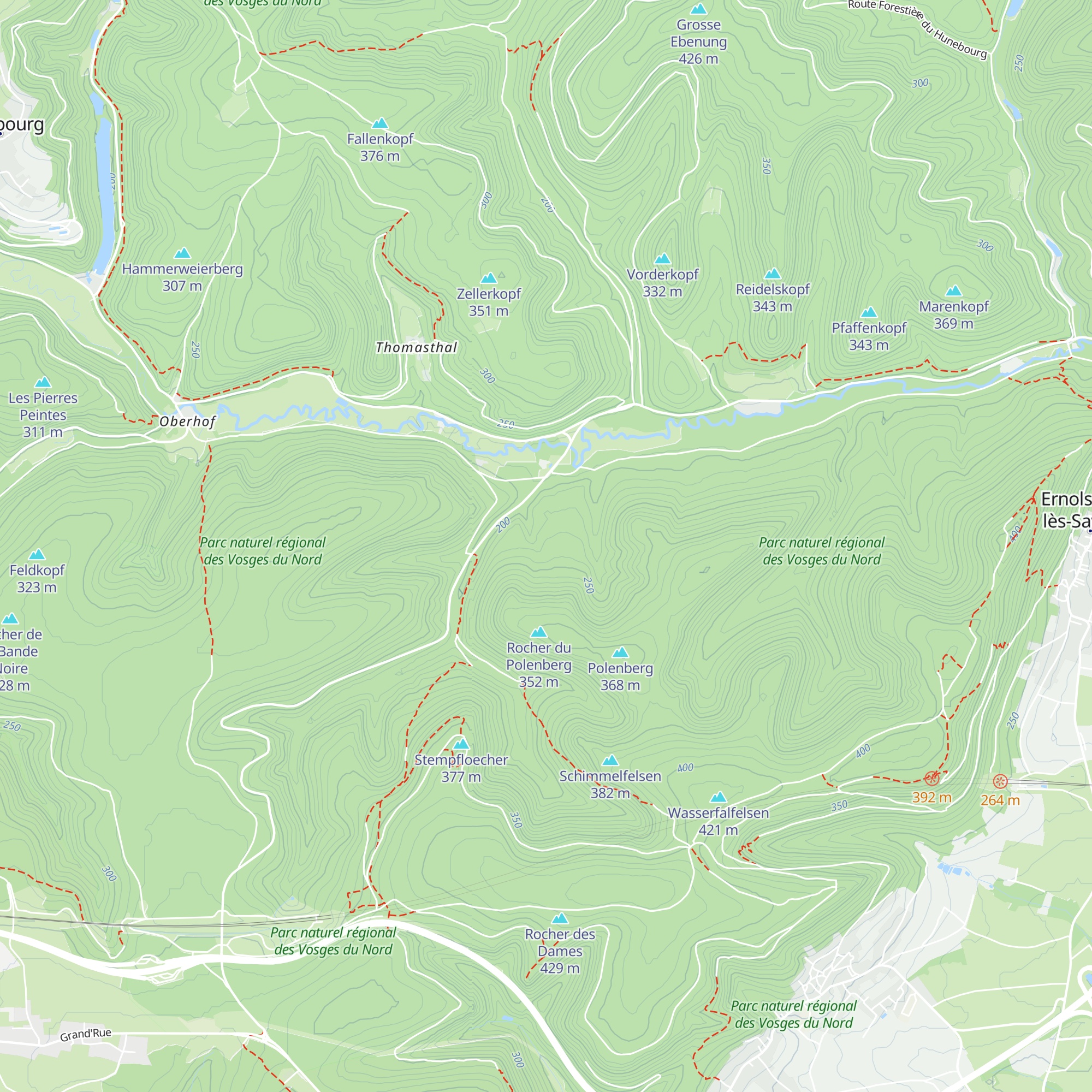 Refuge la Pépinière de Steinbourg map