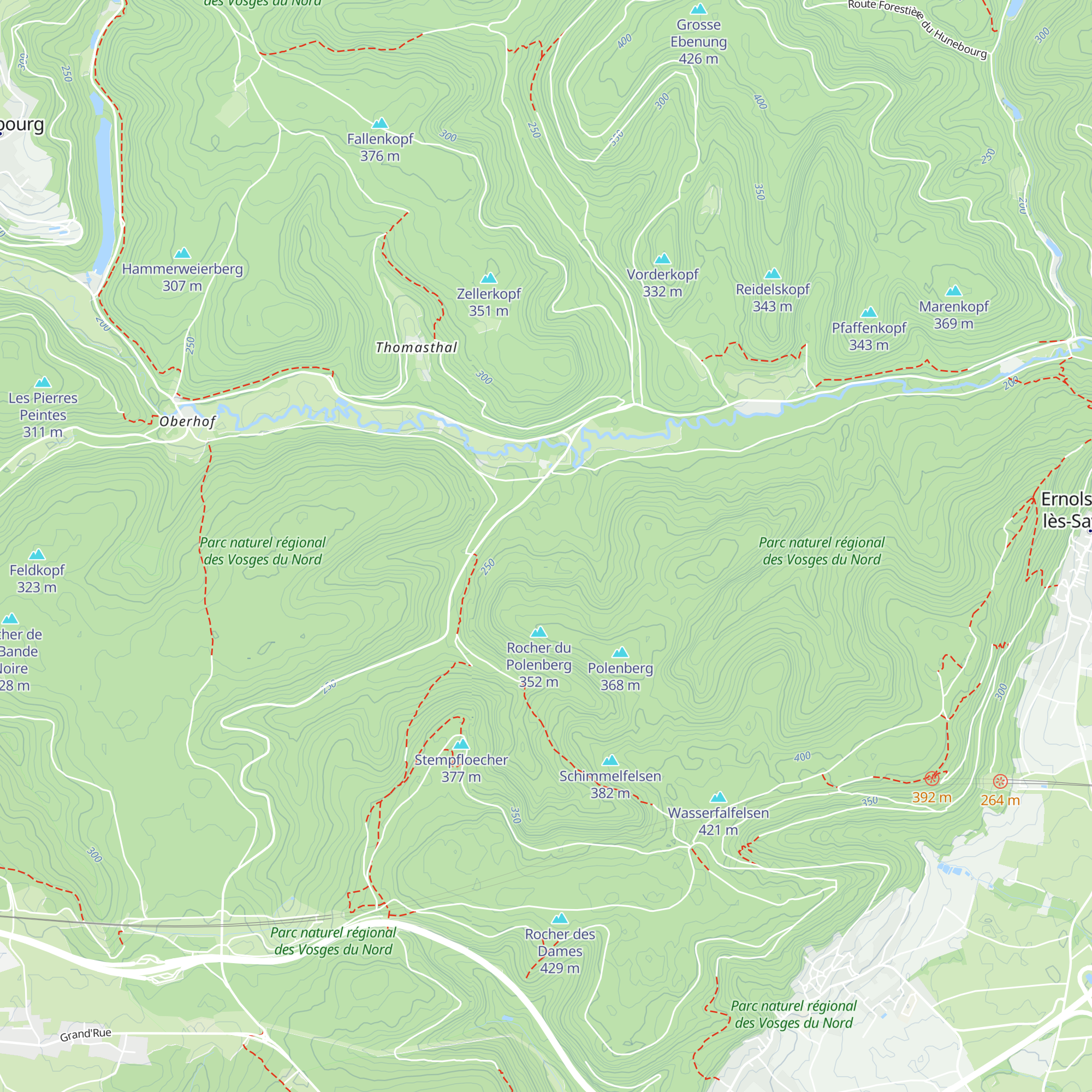 Refuge la Pépinière de Steinbourg map