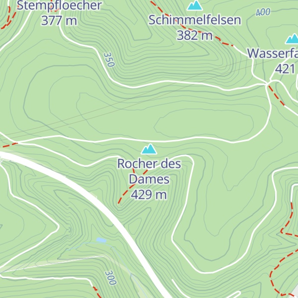Map of Rocher des Dames
