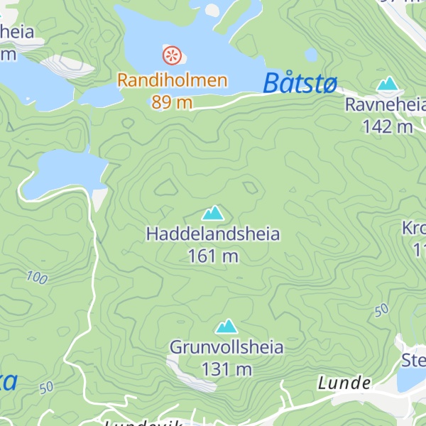 Map of Haddelandsheia