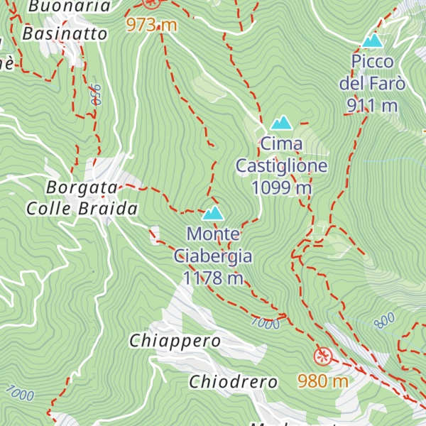 Map of Monte Ciabergia