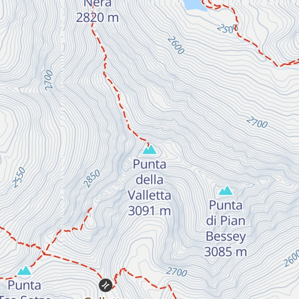 Map of Punta della Valletta