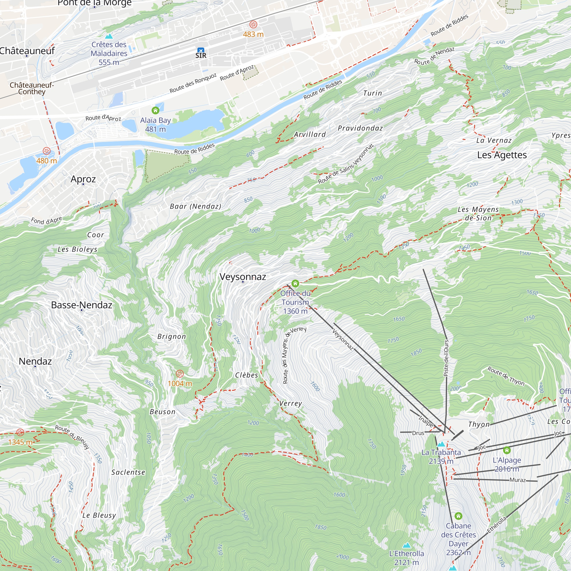 Relais des Mayens map