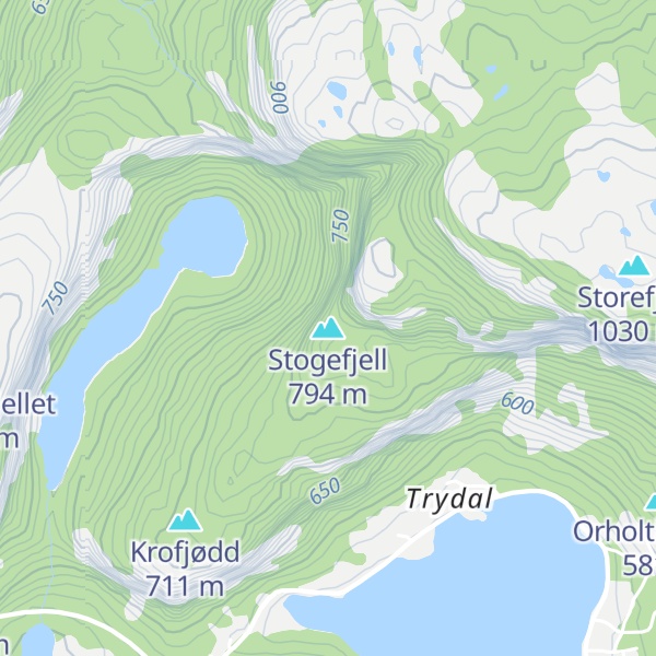 Map of Stogefjell