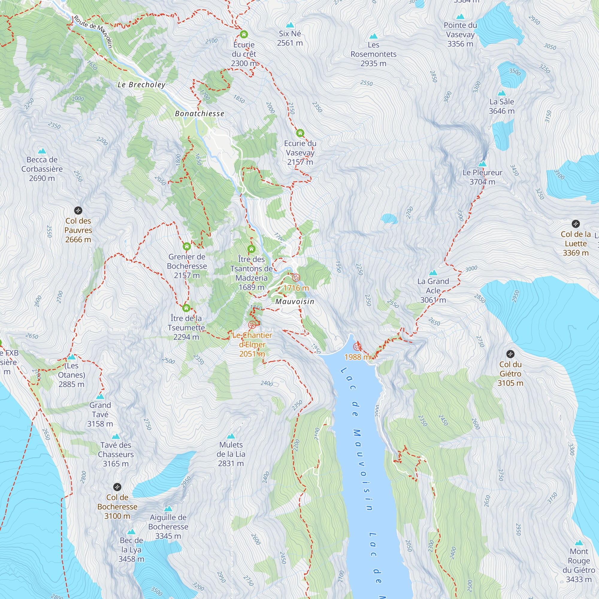Restaurant de Mauvoisin map