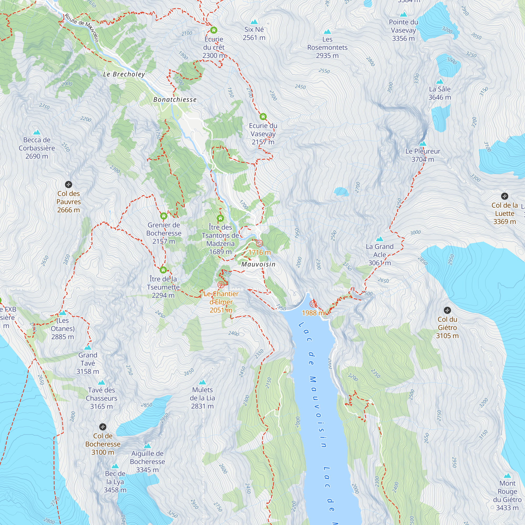 Restaurant de Mauvoisin map