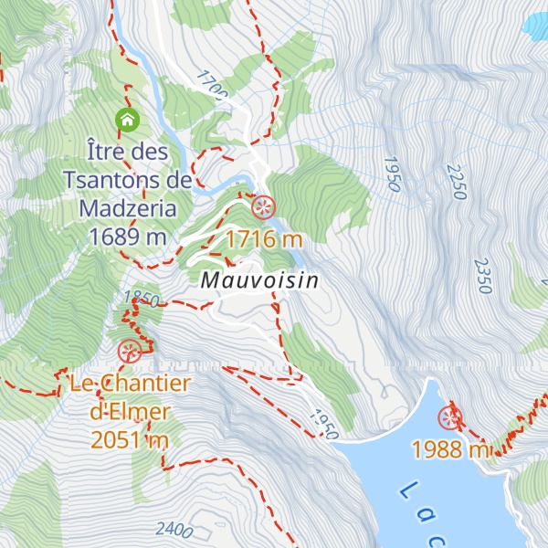 Map of Restaurant de Mauvoisin