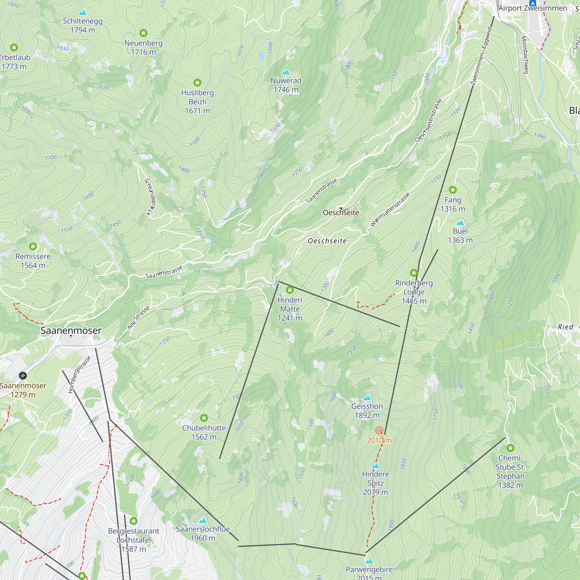 Hinderi Matte map