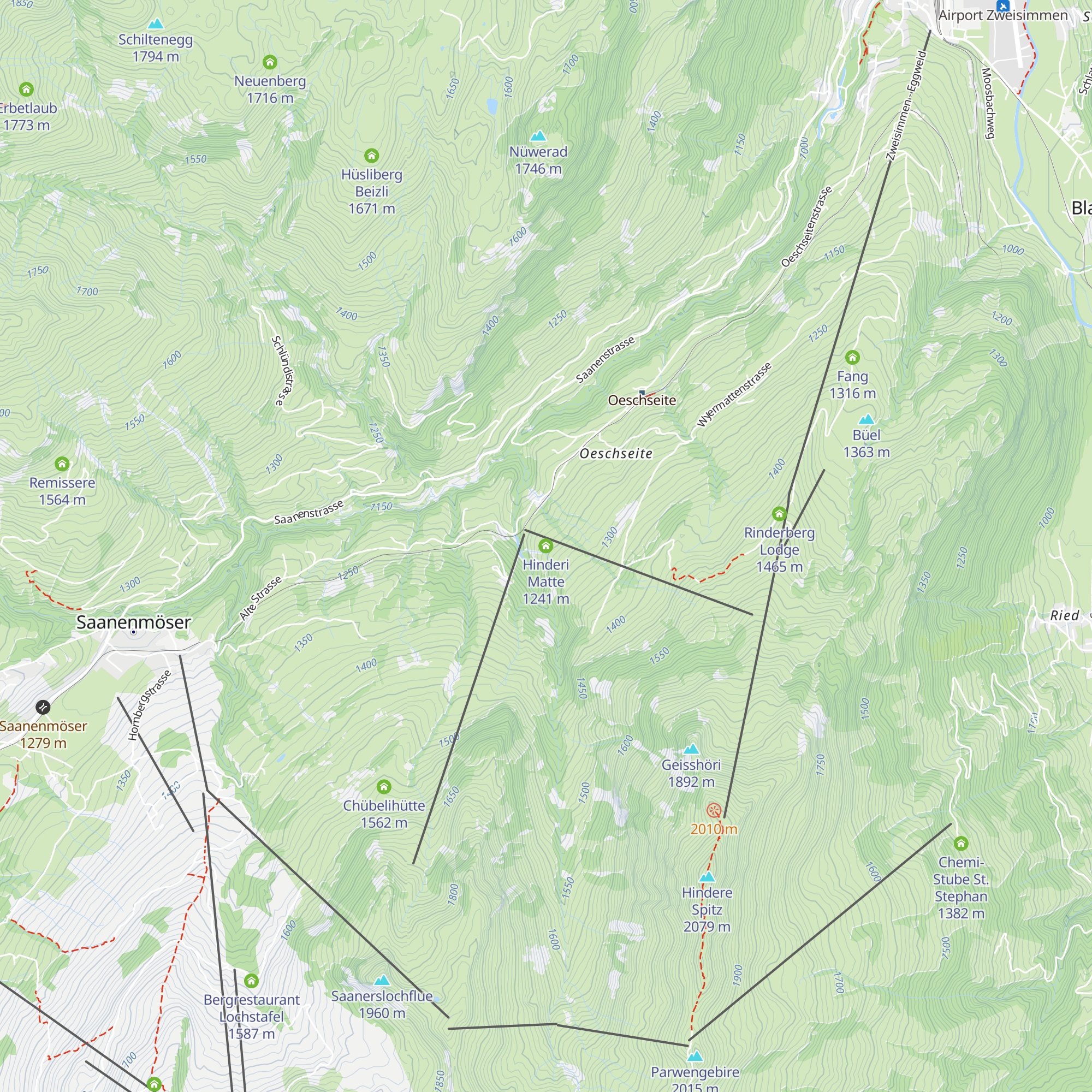 Hinderi Matte map