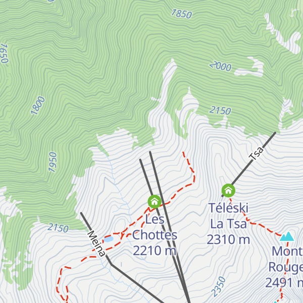 Map of Téléskii Les Chottes