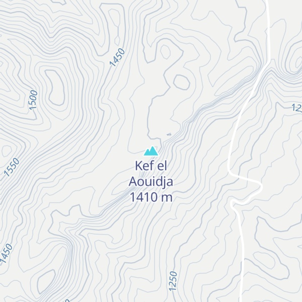 Map of Kef el Aouidja