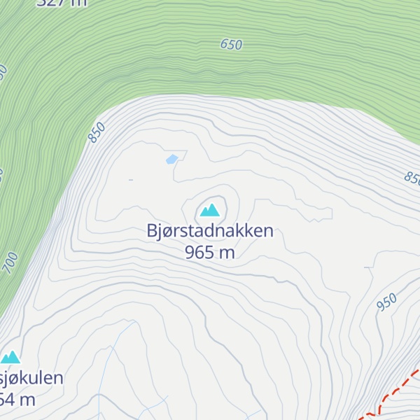 Map of Bjørstadnakken