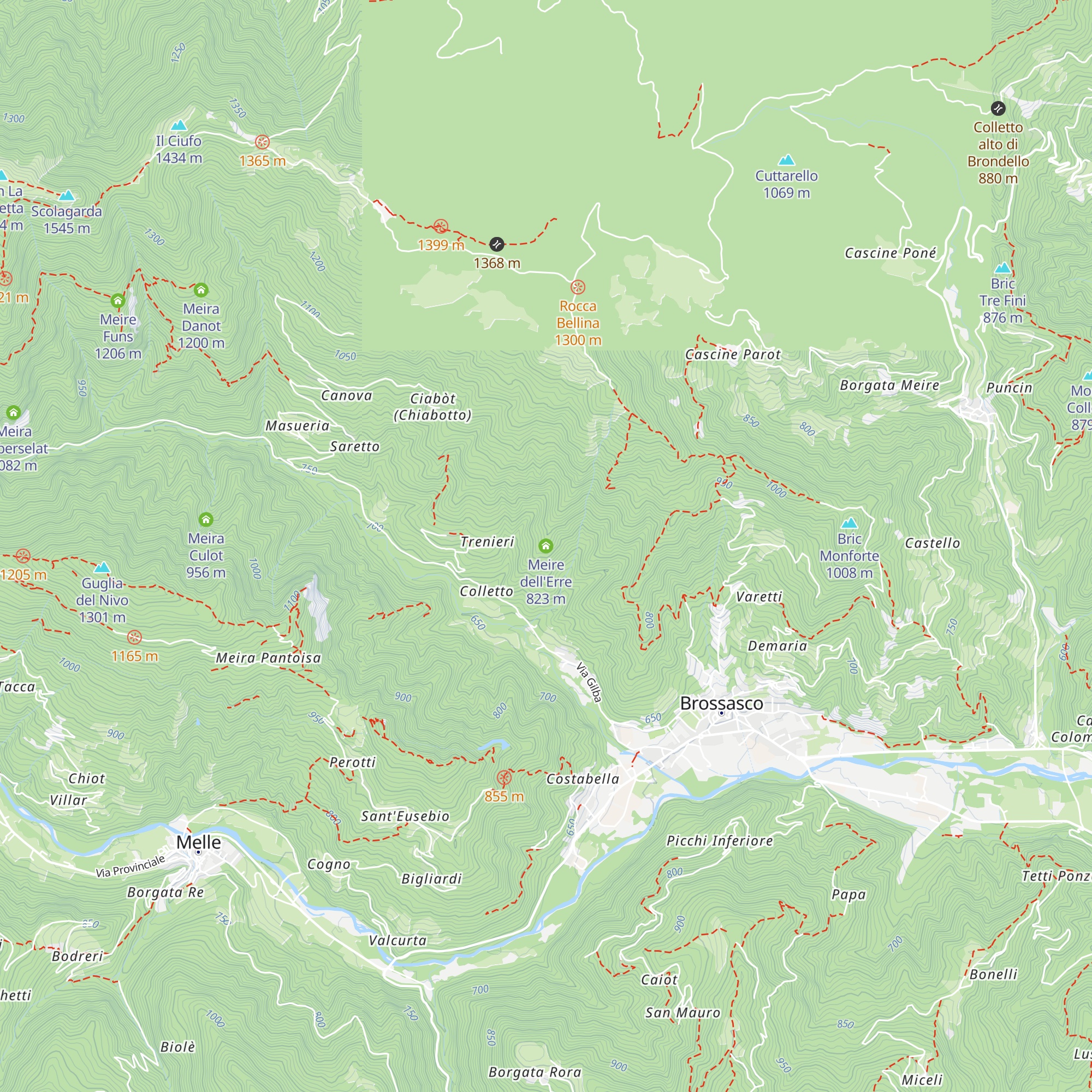 Meire dell'Erre map