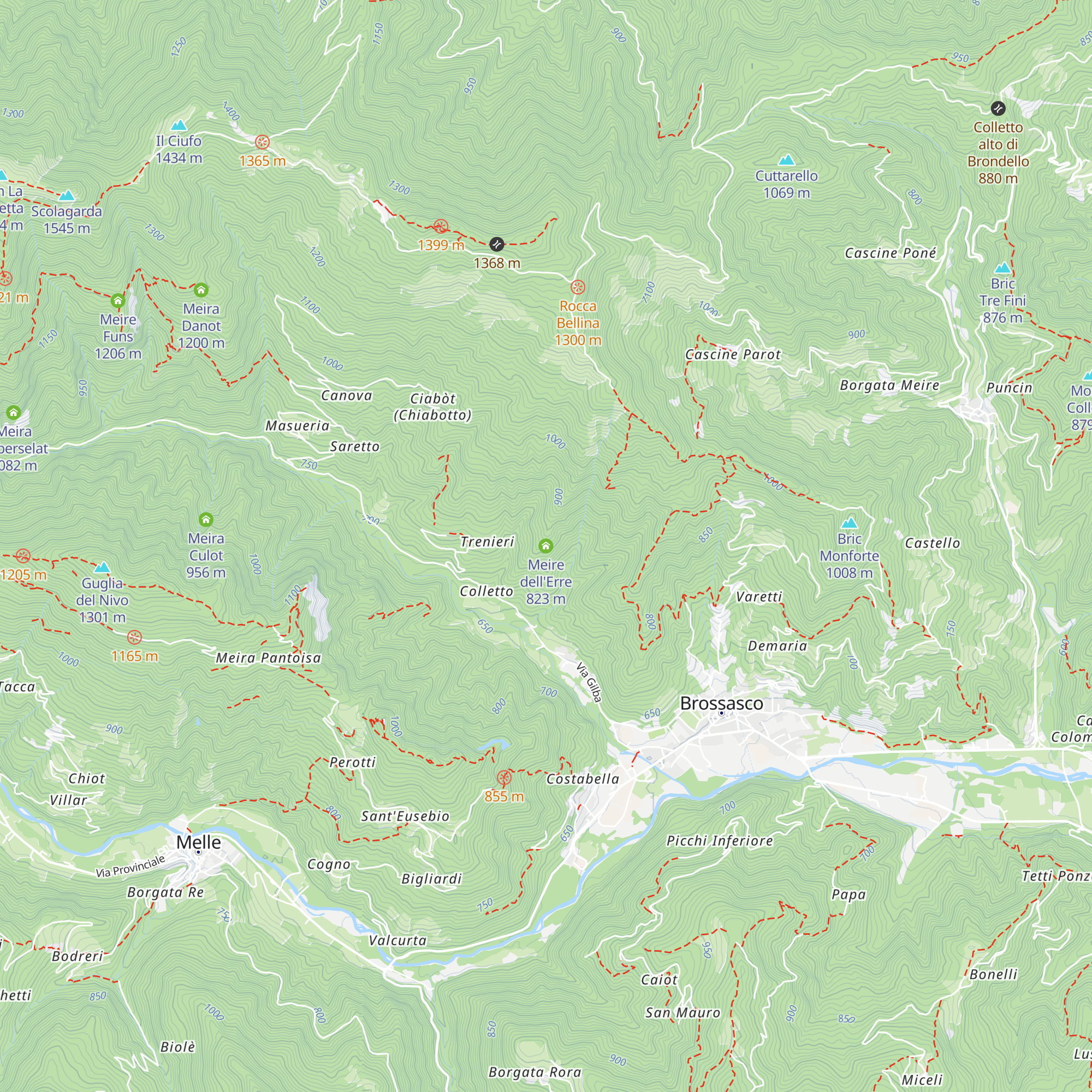 Meire dell'Erre map